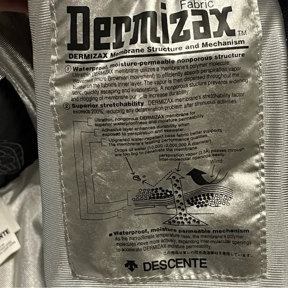 Descente Ski Snowboard Jacket Men’s Small Yellow Dermizax Waterproof Full Zip - Picture 9 of 14